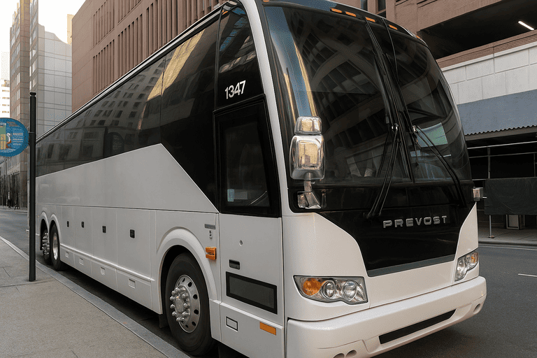 a Escondido Shuttle Bus Rentals coach bus
